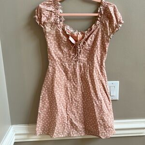 Sweet Pot Milkmaid Tie Cotton Mini Dress Size 8